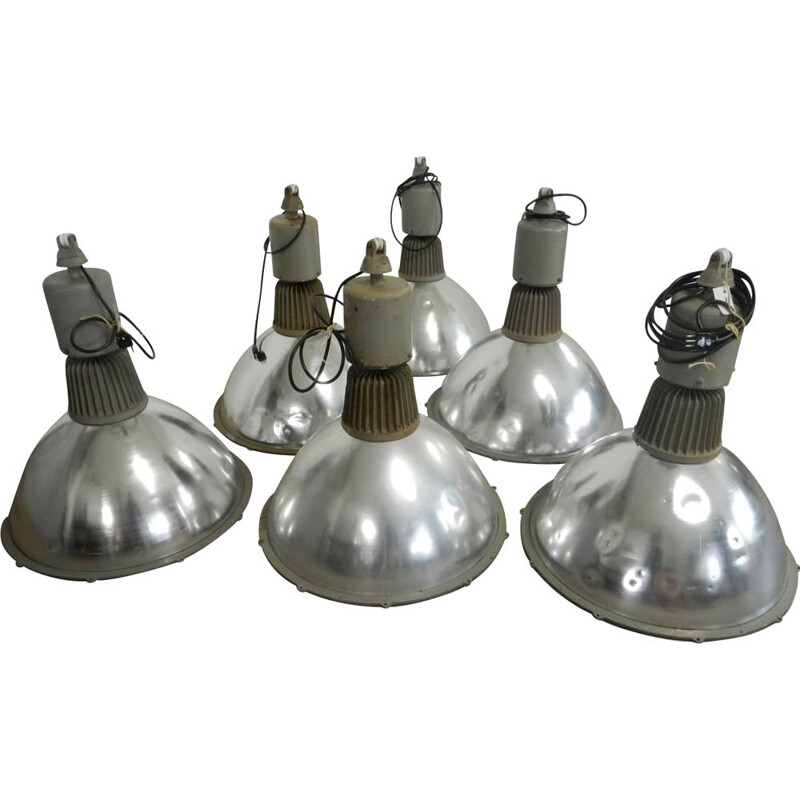  Vintage industriële lamp van ZETALUX Italië