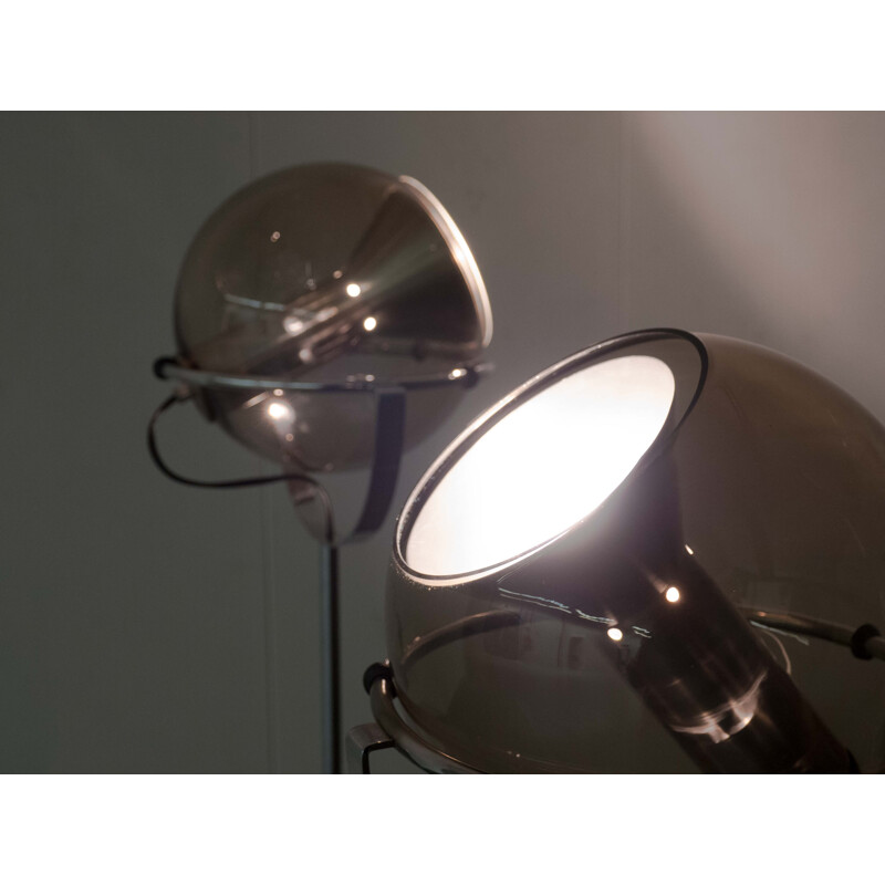 Pair of Raak Amsterdam "Globe" floor lamps in chromed steel, Frank LIGTELIJN - 1960s