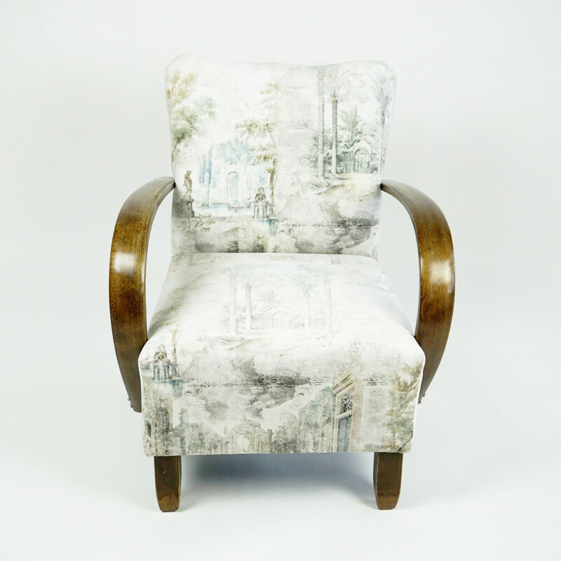 Vintage armchair with new velvet