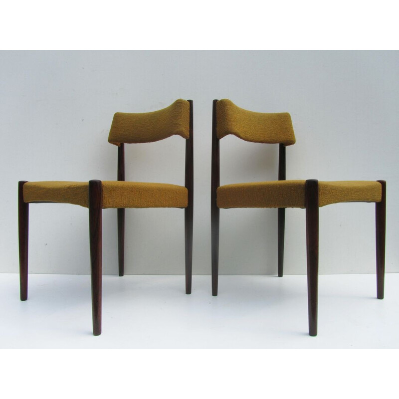 Pair of rosewood dining chairs,  Aksel BENDER MADSEN - 1960s