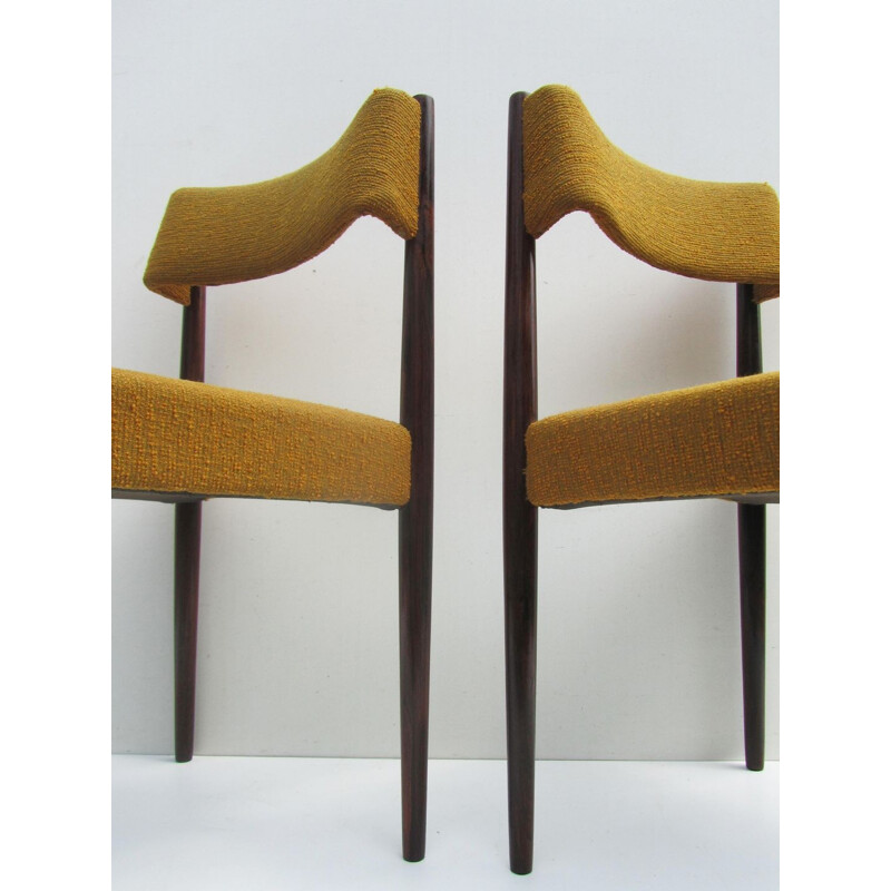 Pair of rosewood dining chairs,  Aksel BENDER MADSEN - 1960s