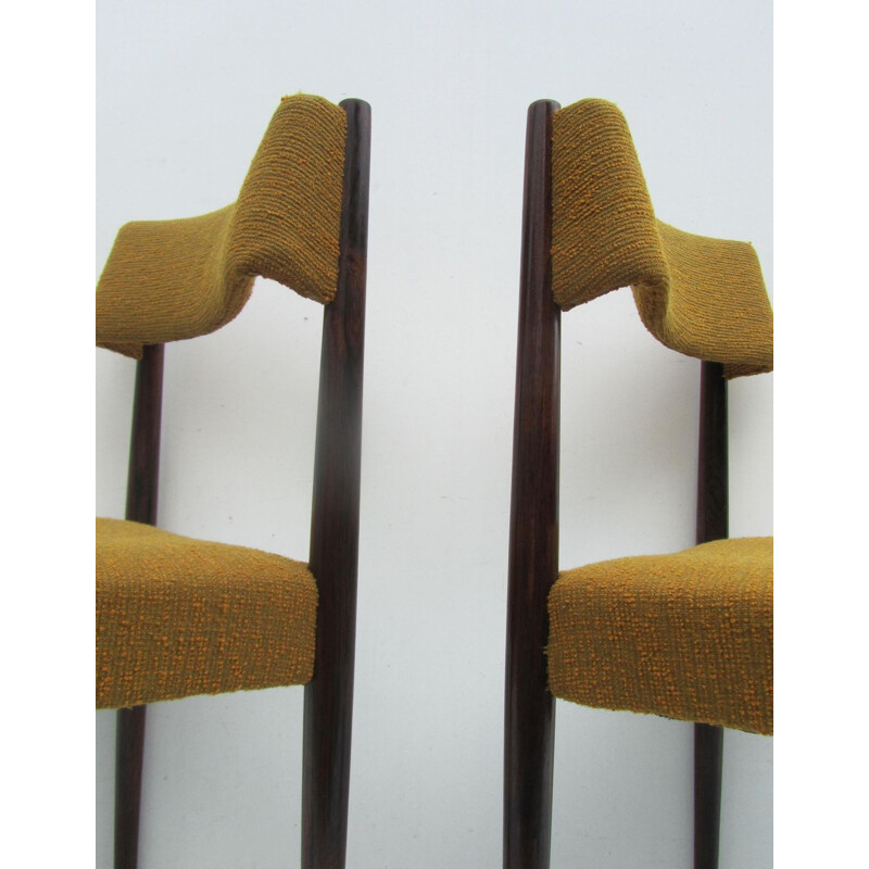 Pair of rosewood dining chairs,  Aksel BENDER MADSEN - 1960s