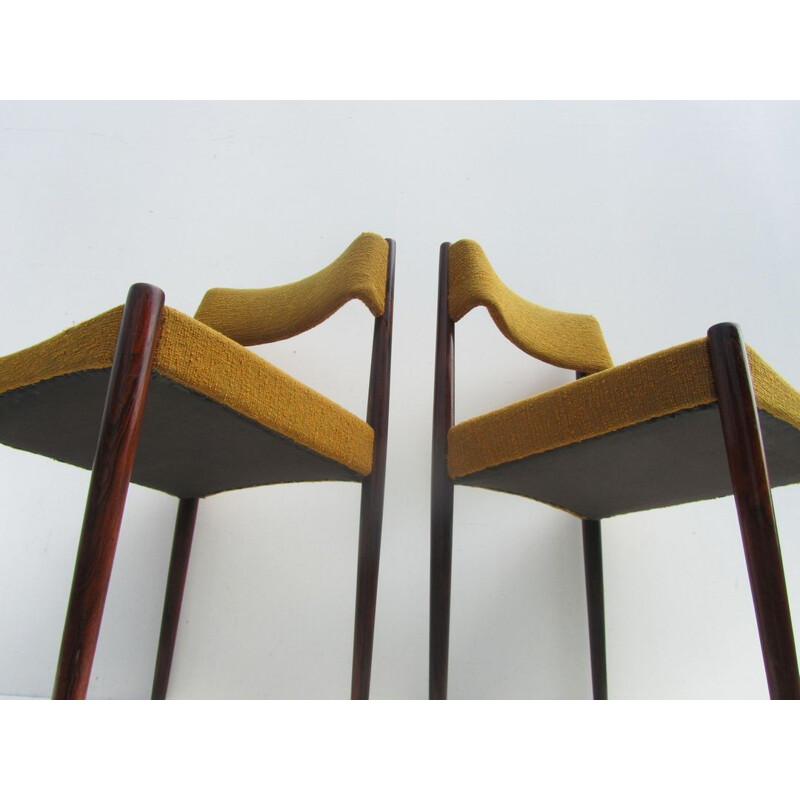 Pair of rosewood dining chairs,  Aksel BENDER MADSEN - 1960s