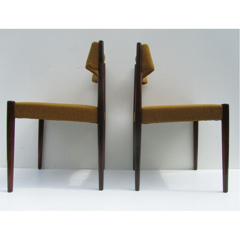 Pair of rosewood dining chairs,  Aksel BENDER MADSEN - 1960s