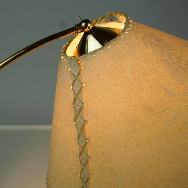 Vintage teak and brass table lamp Denmark