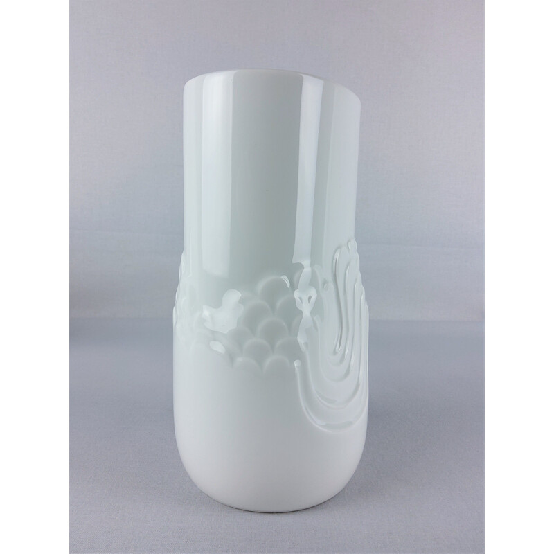 Vintage-Vase aus weißem Porzellan von Tapio Wikkala für Thomas, 1970