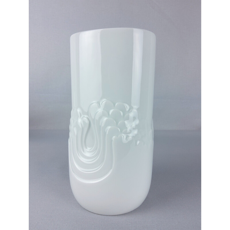 Jarrón vintage de porcelana blanca de Tapio Wikkala para Thomas, 1970