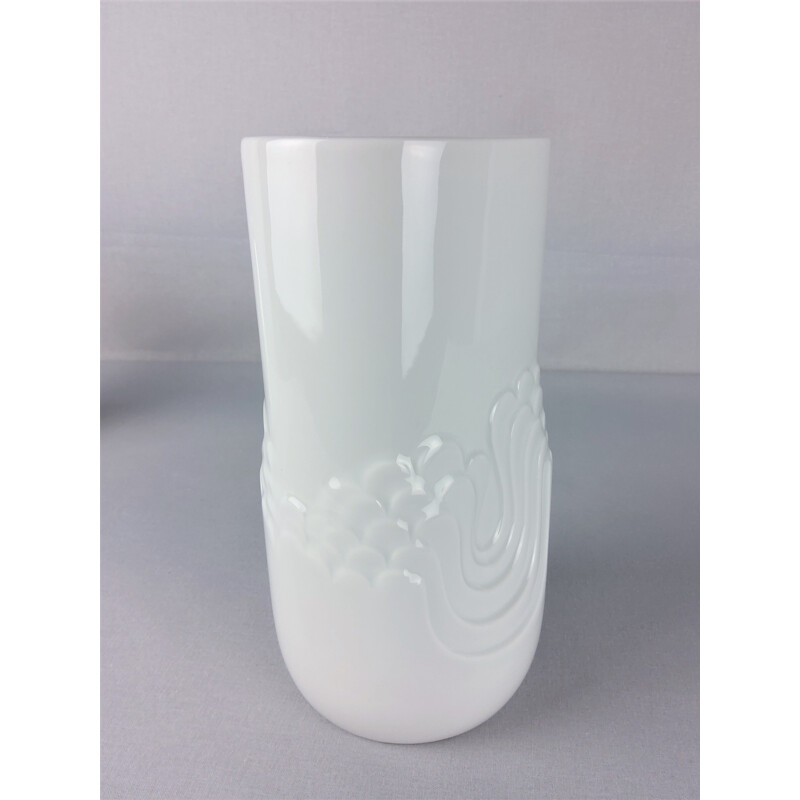 Vintage-Vase aus weißem Porzellan von Tapio Wikkala für Thomas, 1970