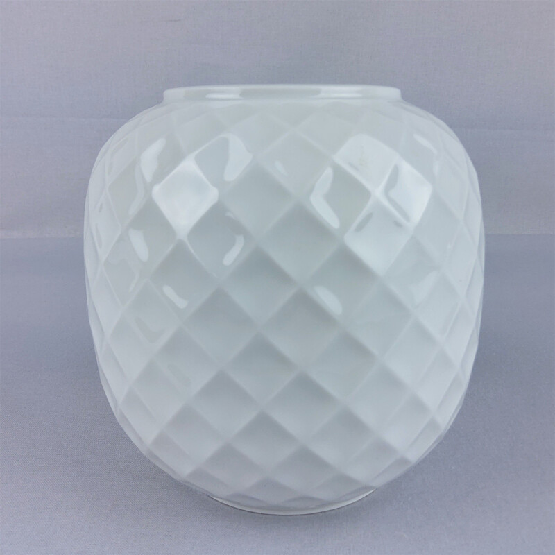 Vintage glass vase Thomas  white porcelain 1970s