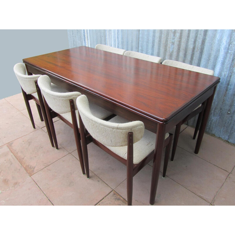 Danish rosewood dining set, Arne VODDER - 1960s