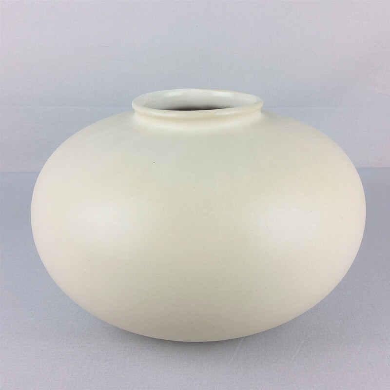 Vintage-Vase aus weißer Keramik, 1960
