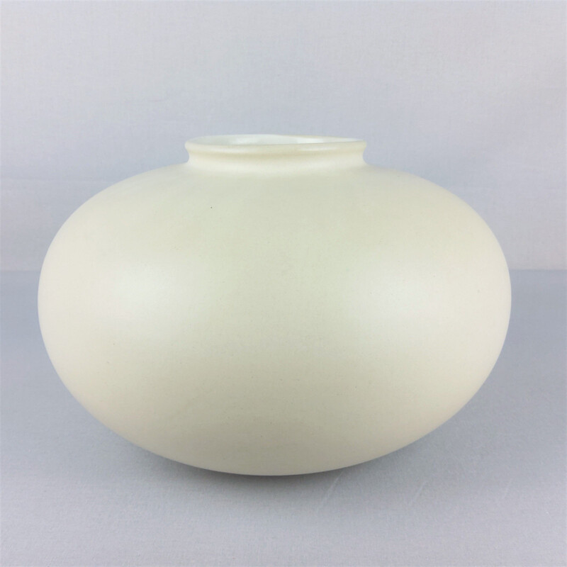 Vintage white ceramic vase, 1960