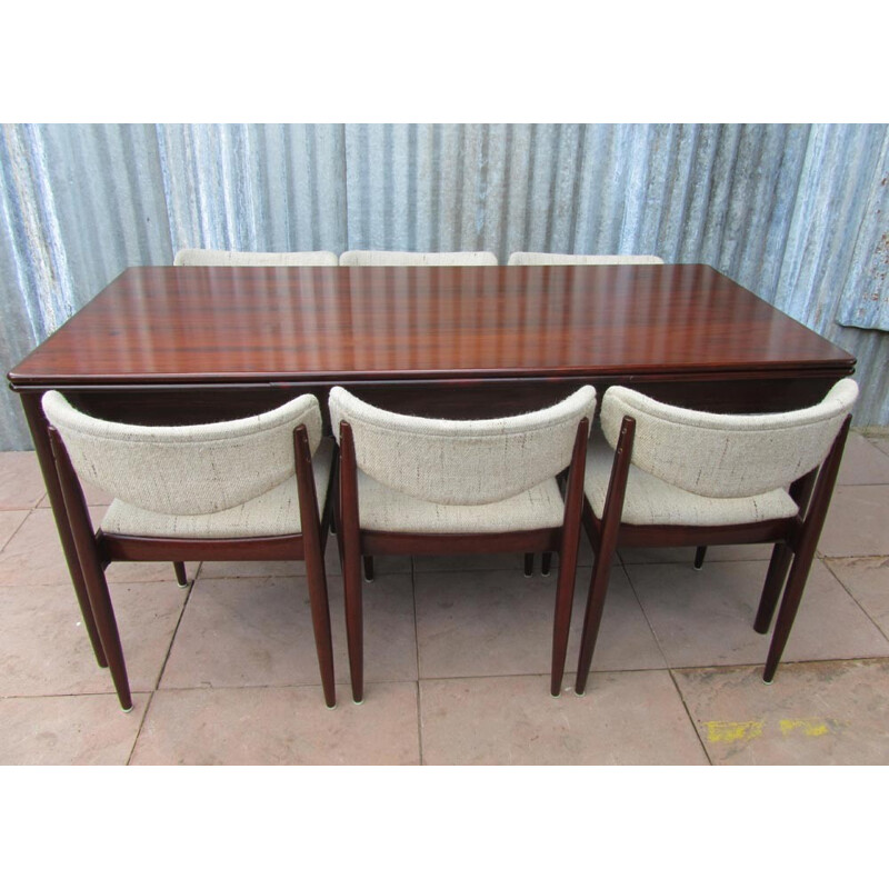 Danish rosewood dining set, Arne VODDER - 1960s