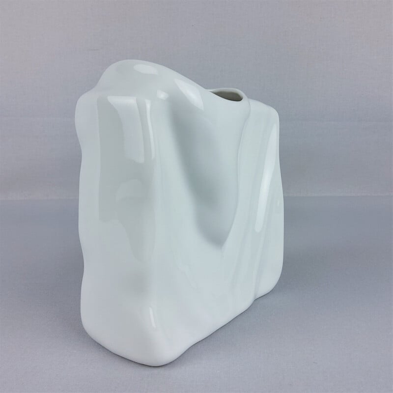 Vase vintage en porcelaine blanc par Eschenbach 1980