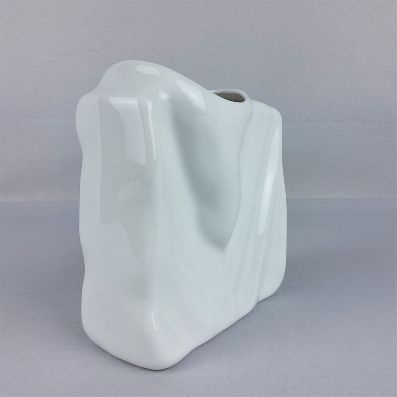 Vaso de porcelana branca vintage por Eschenbach 1980