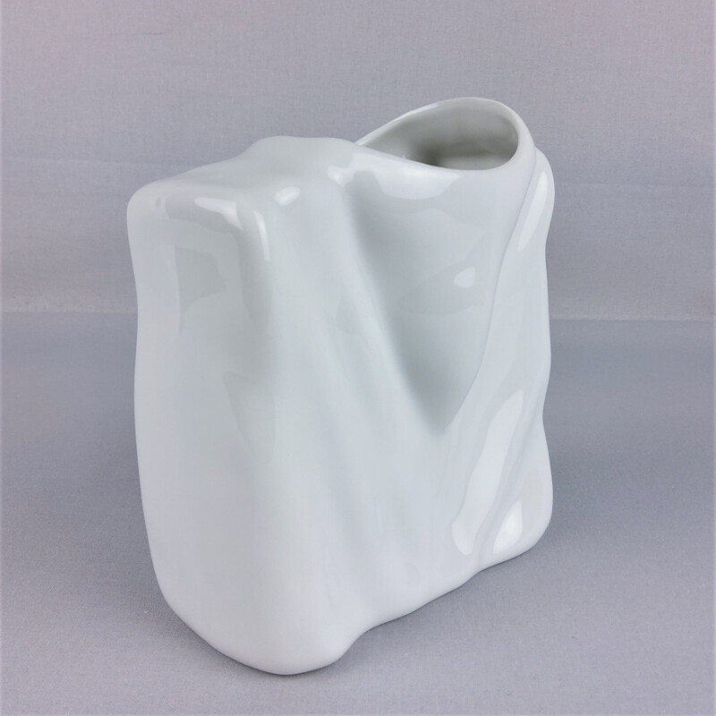Vase vintage en porcelaine blanc par Eschenbach 1980