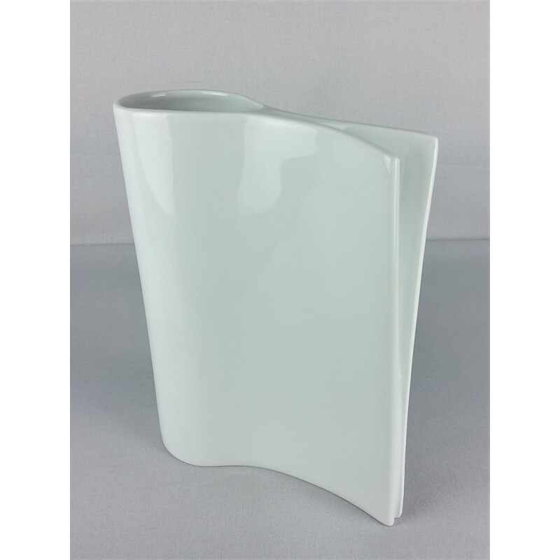 Vase vintage blanc en porcelaine de Sarian, 2000