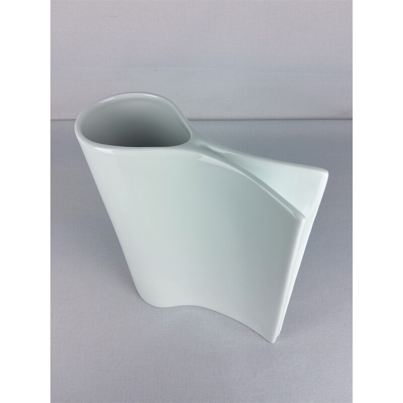 Vase vintage blanc en porcelaine de Sarian, 2000