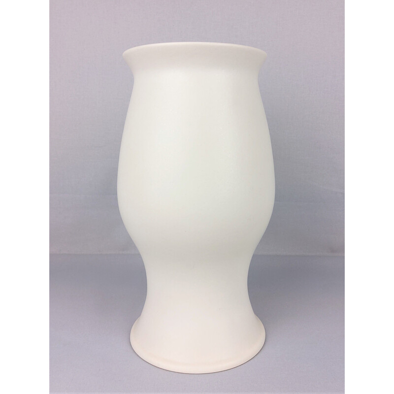 Vintage white ceramic vase by Franco Pozzi, 1970