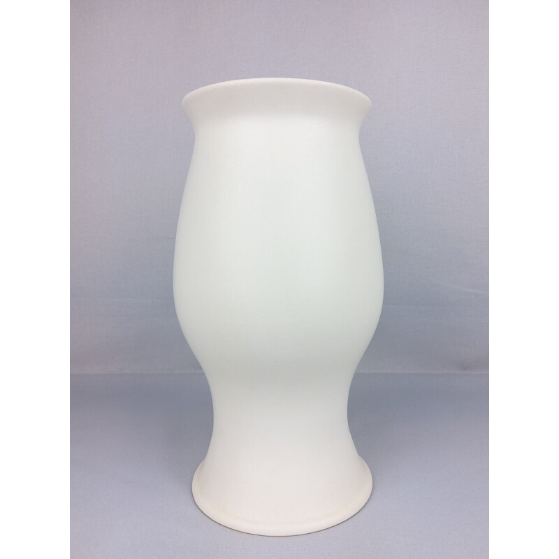 Vase vintage blanc en céramique par Franco Pozzi, 1970