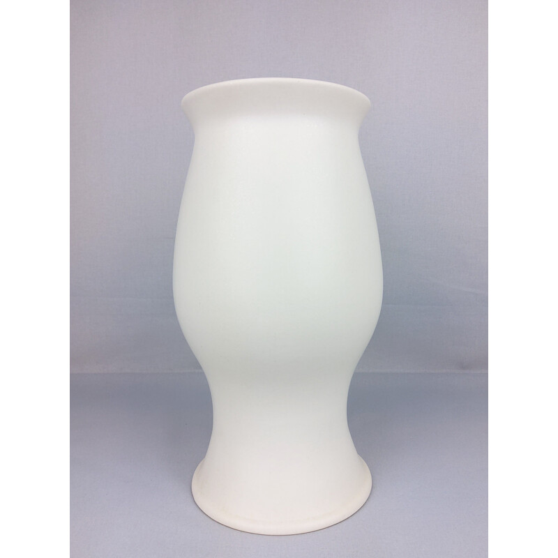 Vaso de cerâmica branco vintage de Franco Pozzi, 1970