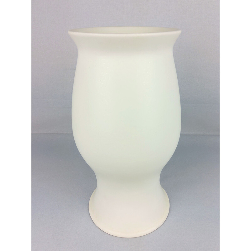 Vintage white ceramic vase by Franco Pozzi, 1970