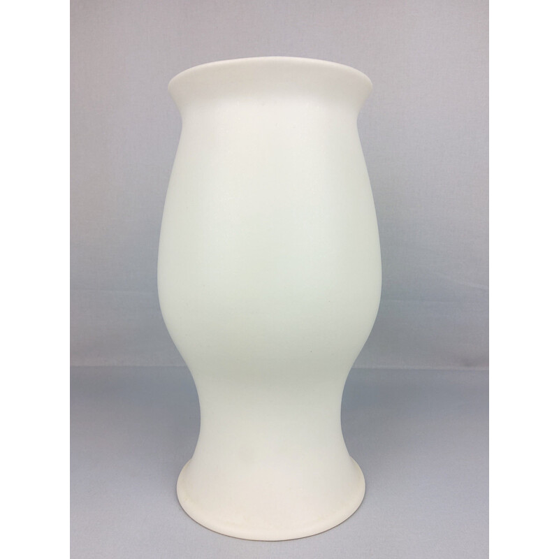 Vaso de cerâmica branco vintage de Franco Pozzi, 1970