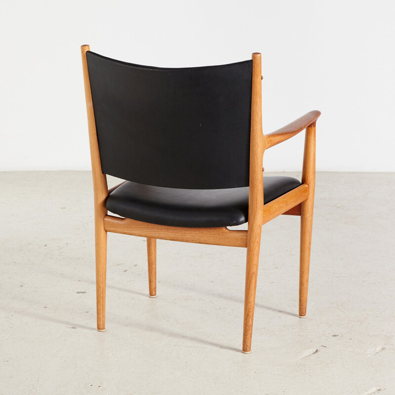 Vintage teakhouten fauteuil van Johannes Hansen 1960