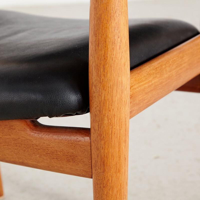 Vintage teak armchair by Johannes Hansen 1960s