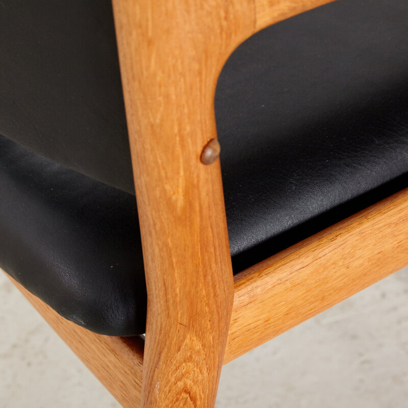 Vintage teak armchair by Johannes Hansen 1960s