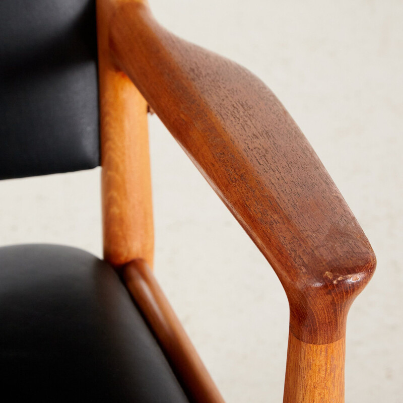 Vintage teak armchair by Johannes Hansen 1960s