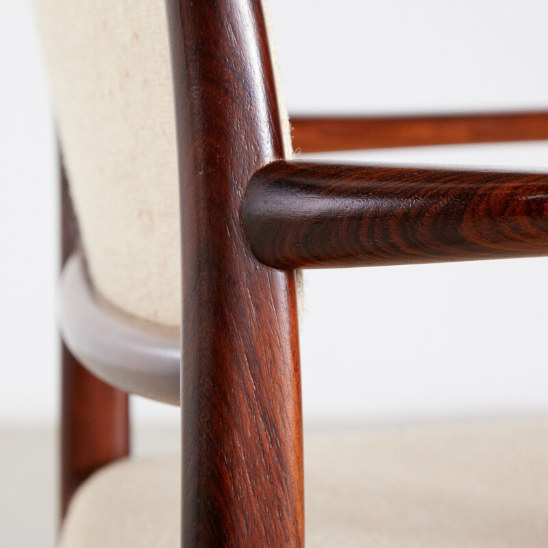 Set of 6 vintage rosewood armchairs 1960s