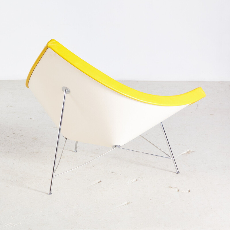 Vintage yellow coconut armchair by George Nelson for Vitra 1955