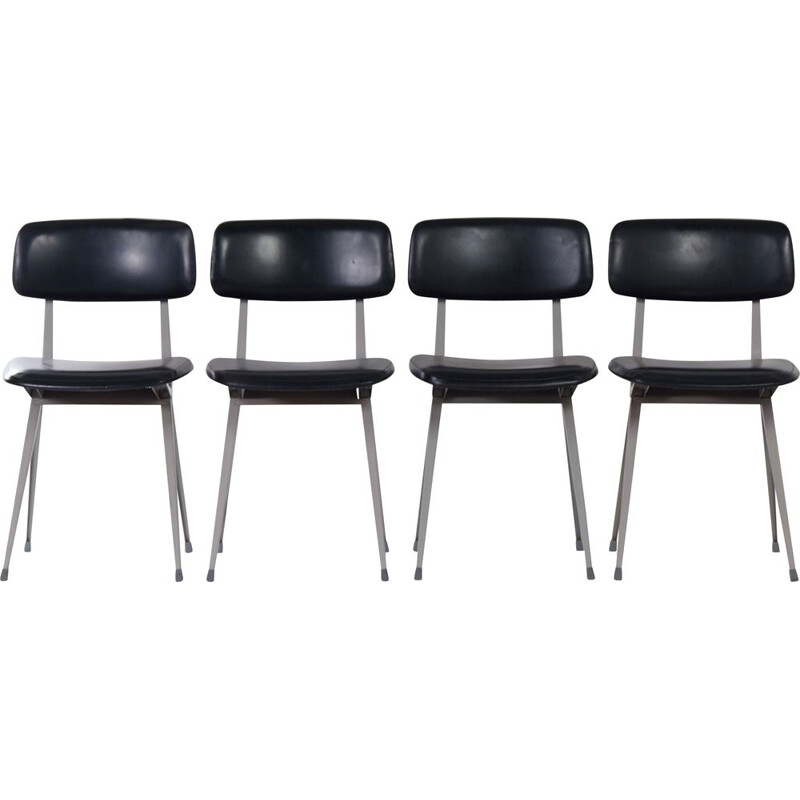 Set of 4 vintage Result Chairs by Friso Kramer and Wim Rietveld for Ahrend de Cirkel, 1960s 