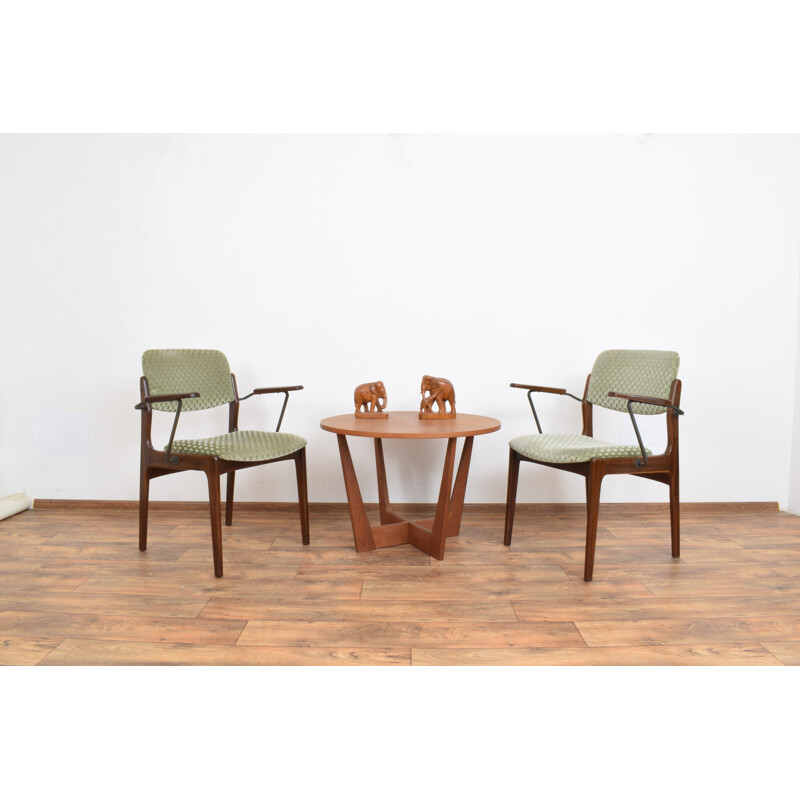 Set of 4 solid teak side chairs Denmark 1960s