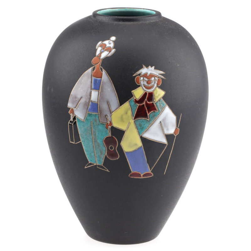 Vase "Clown" Ruscha Keramik en céramique, Hans WELLING - 1950