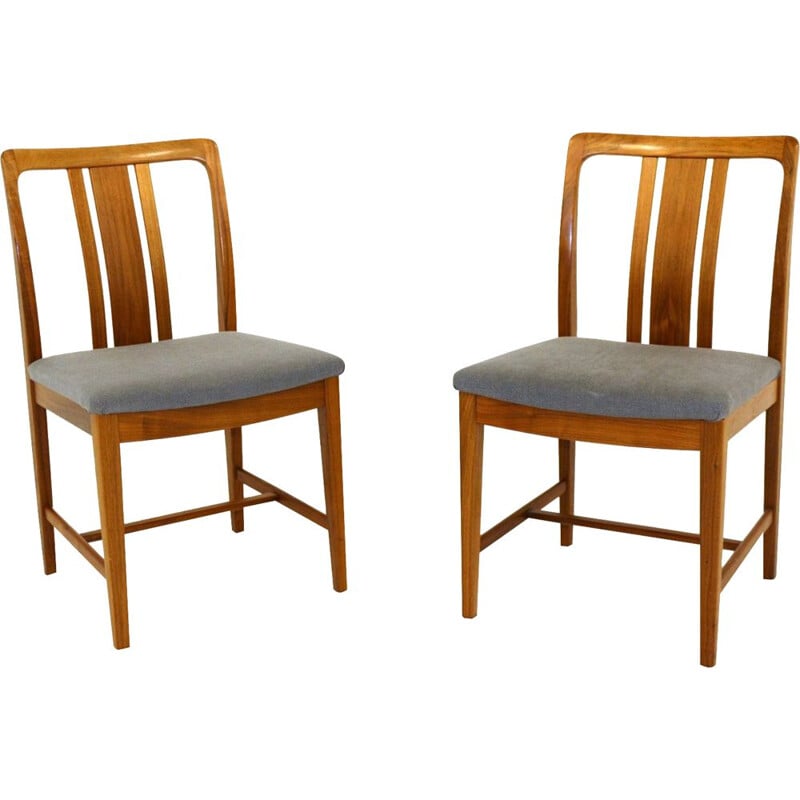 Vintage walnut chairs Sweden 1960s