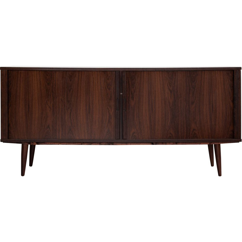 Vintage rosewood sideboard with tambour doors Denmark 1960s