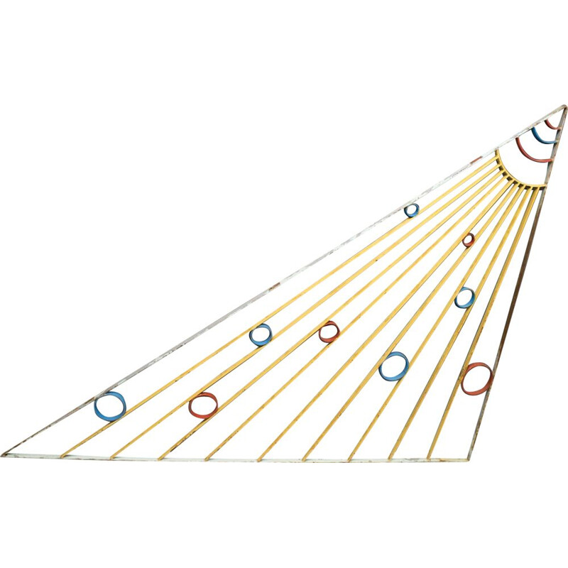 Divisória de sala metálica Vintage Sunshine, 1960