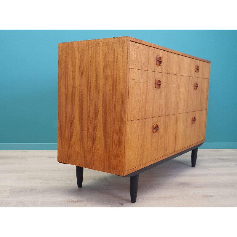 Vintage teak chest of drawers Denmark 1970s
