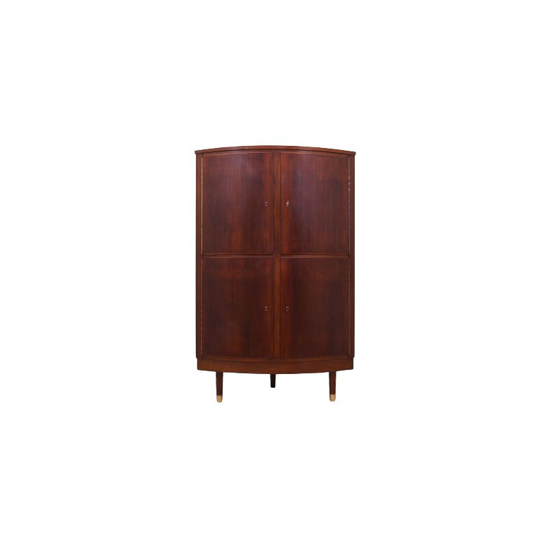 Vintage mahogany corner cabinet Denmark 1960s
