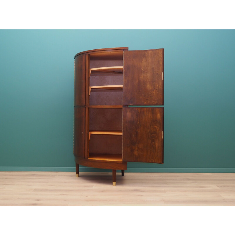 Vintage mahogany corner cabinet Denmark 1960s