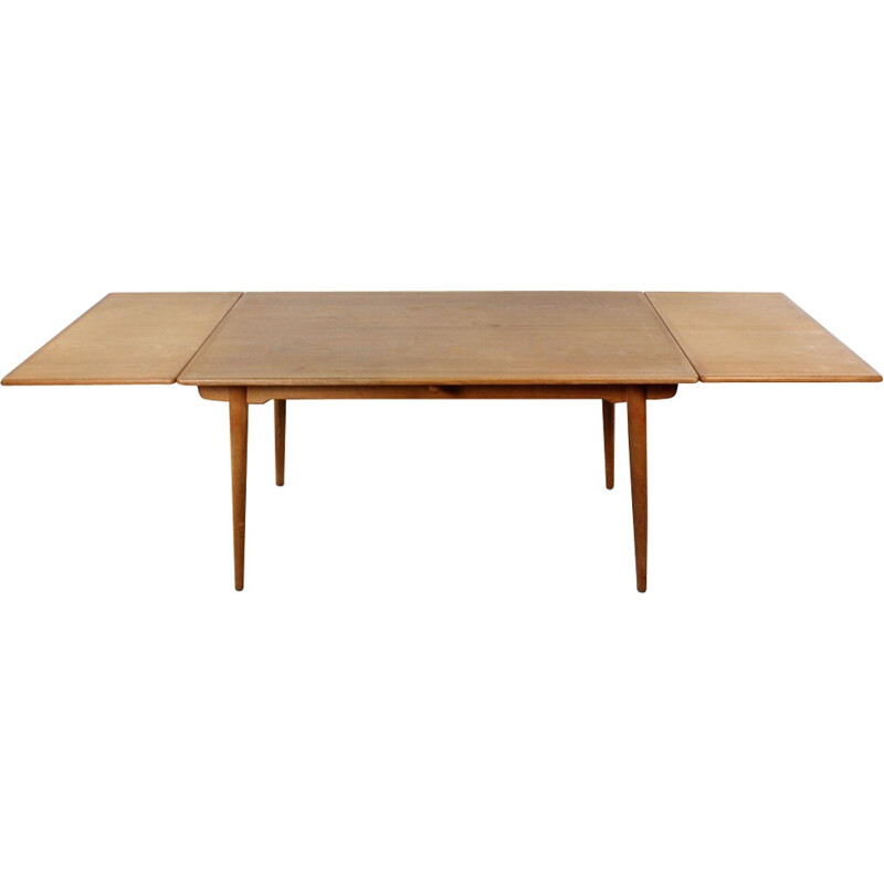 Scandinavian Andreas Tuck "AT312" extendable table in oak, Hans WEGNER - 1960s