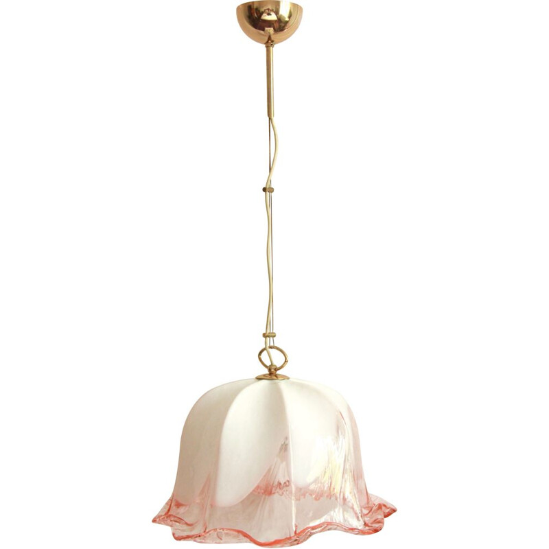 Lampada da soffitto rosa vintage di La Murrina Italia 1970