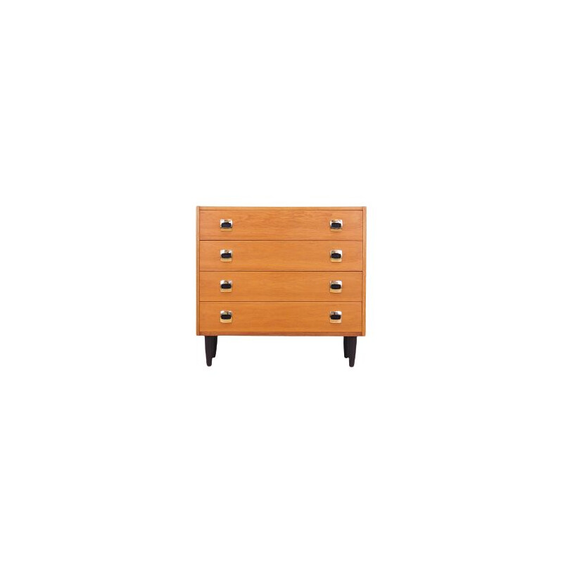 Vintage chest of drawers in ash wood Denmark 1970s