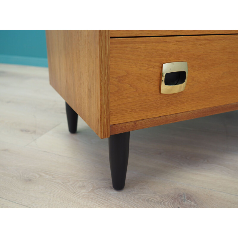 Vintage chest of drawers in ash wood Denmark 1970s