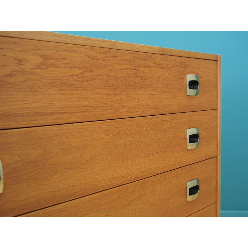 Vintage chest of drawers in ash wood Denmark 1970s