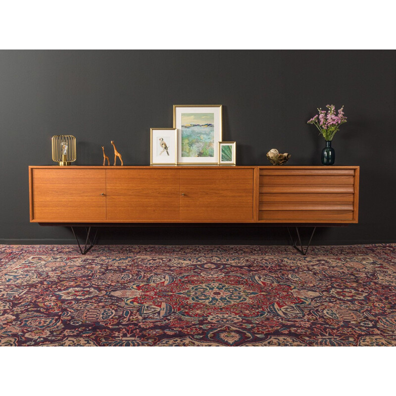 Vintage walnut veneer sideboard 1950s