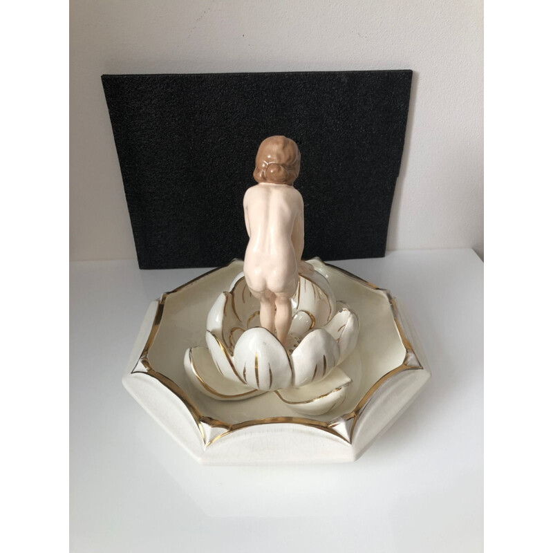 Vintage Naked Woman Bowl in the Lily by Royal Dux