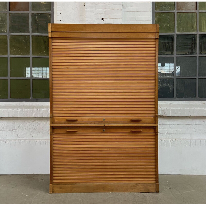 Vintage shutter cabinet Theque 1920s